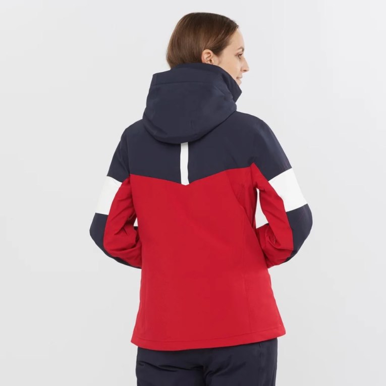 Red / Navy Salomon Speed Women's Insulated Jackets | IE RG2394